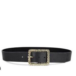 B-low The Belt sz L womens Black Gold Janelle Leather NWT New Boho Classic